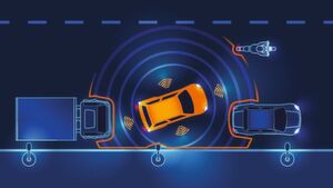 Radarsensoren messen permanent den Abstand des Autos zu seiner Umgebung und ist damit im Gegensatz zu normalen elektromagnetischen Sensoren ein aktiver Sensor. Radarsensoren messen permanent den Abstand des Autos zu seiner Umgebung und ist damit im Gegensatz zu normalen elektromagnetischen Sensoren ein aktiver Sensor.