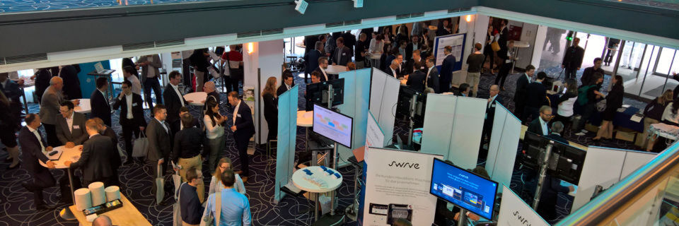 Viel Zuspruch fand b.telligents BI-Kongress 2018 mit Ausstellung in München – 3D-Sonden im Türbereich, die das Start-up Sensalytics angebracht hatte, zählten die Besucher. Viel Zuspruch fand b.telligents BI-Kongress 2018 mit Ausstellung in München – 3D-Sonden im Türbereich, die das Start-up Sensalytics angebracht hatte, zählten die Besucher.