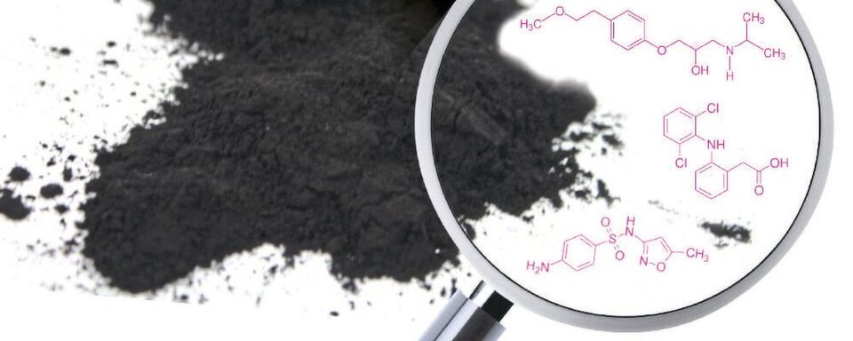 Abb. 1: Diclofenac, Metopropol und Sulfanmethoxazol sind Beispiele für anthropogene Spurenstoffe, die Kläranlagen vor große Probleme stellen. Kann eine vierte Reinigungsstufe basierend auf Aktivkohlefiltern Abhilfe schaffen? Abb. 1: Diclofenac, Metopropol und Sulfanmethoxazol sind Beispiele für anthropogene Spurenstoffe, die Kläranlagen vor große Probleme stellen. Kann eine vierte Reinigungsstufe basierend auf Aktivkohlefiltern Abhilfe schaffen?