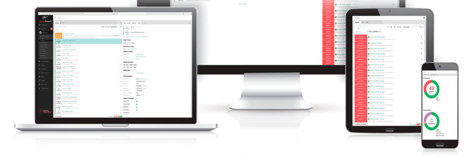 Dank HMTL5 und responsivem Design soll das Interface von NetEye 4 auf verschiedensten Endgeräten gut aussehen. Dank HMTL5 und responsivem Design soll das Interface von NetEye 4 auf verschiedensten Endgeräten gut aussehen.