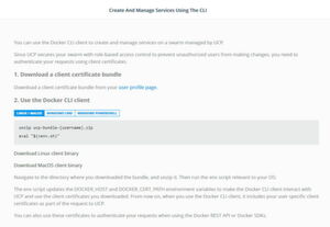 Das Docker Command Line Interface lässt sich über das Dashboard der Enterprise-Edition herunterladen und installieren. Das Docker Command Line Interface lässt sich über das Dashboard der Enterprise-Edition herunterladen und installieren.