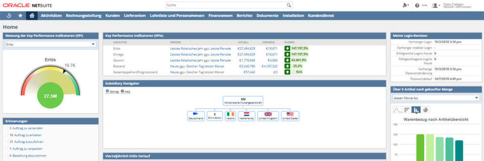 Oracle Netsuite: cloud-basierte Software für Finanzplanung und Enterprise Resource Planning (ERP). Oracle Netsuite: cloud-basierte Software für Finanzplanung und Enterprise Resource Planning (ERP).