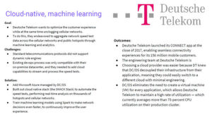 Machine Learning ist eines der wesentlichen Bestandteile der „Seamless Connectivity App“; sie nutzt im Backend den so geannten Smack-Stack und kommt auf eine CPU-Auslastung von 75 Prozent. Machine Learning ist eines der wesentlichen Bestandteile der „Seamless Connectivity App“; sie nutzt im Backend den so geannten Smack-Stack und kommt auf eine CPU-Auslastung von 75 Prozent.