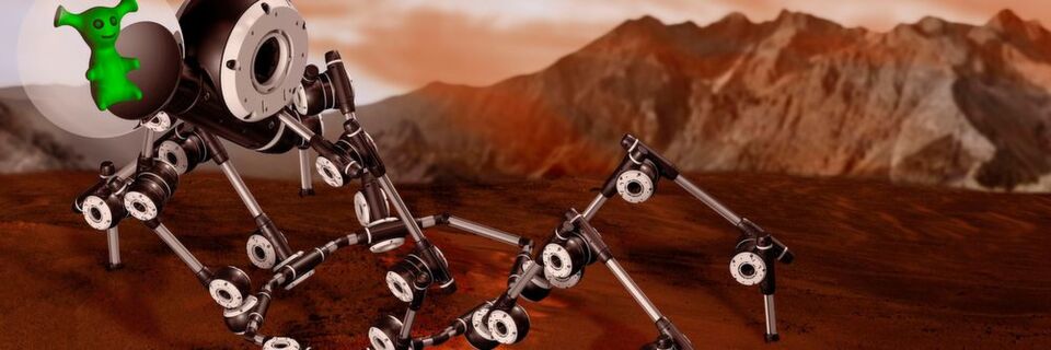 Die Apiro Mission: Erfüllung von komplizierten Bewegungen – wie die einer Spinne – mit nur drei neuen Schneckengetrieben für Standard, lineare und invertierte Bewegung. Die Apiro Mission: Erfüllung von komplizierten Bewegungen – wie die einer Spinne – mit nur drei neuen Schneckengetrieben für Standard, lineare und invertierte Bewegung.