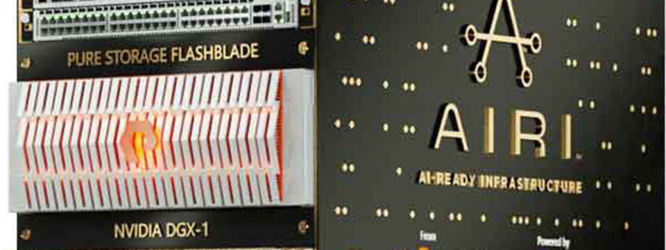 Das Airi-Rack von Nvidia und Pure Storage. Das Airi-Rack von Nvidia und Pure Storage.