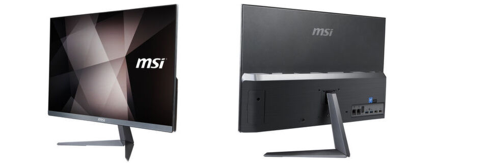 Das 24-Zoll-Panel im All-in-One-PC Pro 24X von MSI ist durch einen nur wenige Millimeter dünnen Rahmen eingefasst. Das 2,5-Zoll-Laufwerk sitzt hinter einer Klappe und kann vom Anwender leicht getauscht werden. Das 24-Zoll-Panel im All-in-One-PC Pro 24X von MSI ist durch einen nur wenige Millimeter dünnen Rahmen eingefasst. Das 2,5-Zoll-Laufwerk sitzt hinter einer Klappe und kann vom Anwender leicht getauscht werden.