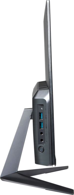 Die obere Hälfte des MSI Pro 24X ist gerade mal 6,5 mm dünn. In der unteren Hälfte sitzt der Rechner mit Intel-Core-i5-, Core-i3- oder Pentium-Prozessor. Die obere Hälfte des MSI Pro 24X ist gerade mal 6,5 mm dünn. In der unteren Hälfte sitzt der Rechner mit Intel-Core-i5-, Core-i3- oder Pentium-Prozessor.