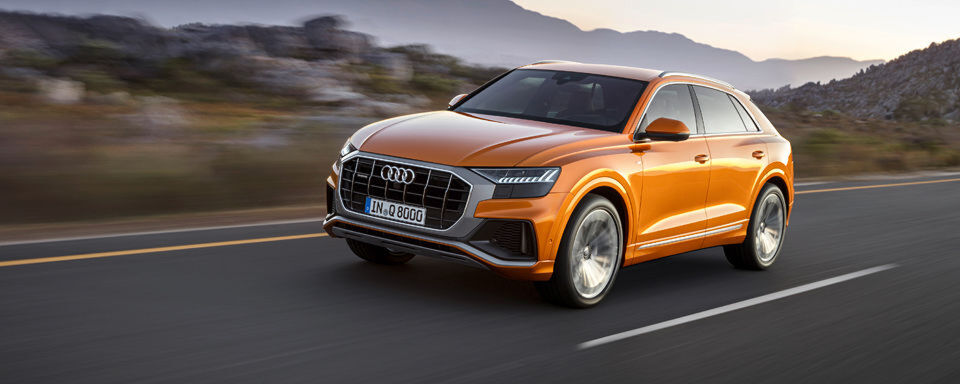 Audi baut sein Oberklasse-Angebot aus und bringt mit dem Q8 einen dynamischen Ableger des Dickschiffs Q7 auf den Markt. Audi baut sein Oberklasse-Angebot aus und bringt mit dem Q8 einen dynamischen Ableger des Dickschiffs Q7 auf den Markt.