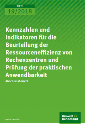 Den Abschlussbereicht zum Vorhaben KPI4DCE stellt das Umweltbundesamt zum Download bereit. Den Abschlussbereicht zum Vorhaben KPI4DCE stellt das Umweltbundesamt zum Download bereit.