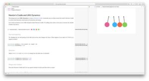 Einfache Programme sind auf diese Weise schnell erstellt, wie das Demo-Projekt „Newtons Cradle“ beweist. Einfache Programme sind auf diese Weise schnell erstellt, wie das Demo-Projekt „Newtons Cradle“ beweist.
