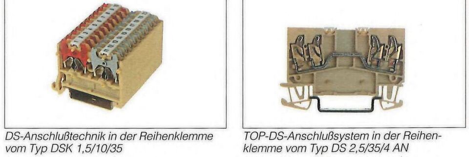 1978: Die ersten Reihenklemmen mit Federanschlusstechnik von Weidmüller. 1978: Die ersten Reihenklemmen mit Federanschlusstechnik von Weidmüller.