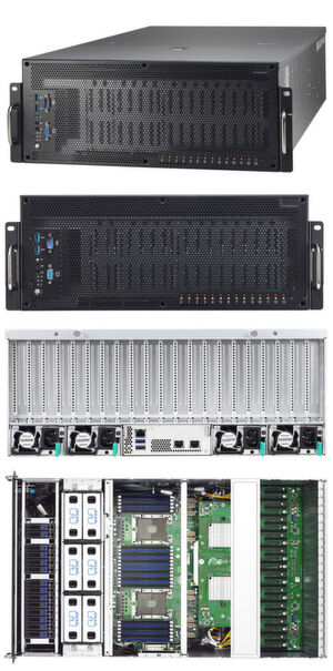 Das ist der Server „Tyan Thunder HX FA77B7119“, eine 10 GPU Server Plattform, gedach für Machine Learning. Das ist der Server „Tyan Thunder HX FA77B7119“, eine 10 GPU Server Plattform, gedach für Machine Learning.
