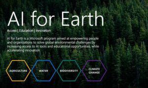 Das von Microsoft aufgelegte Programm "AI for Earth" sieht die Förderung von KI-Projekten vor, mit denen sich den Herausforderungen rund um die Themen Klima, Wasser, Landwirtschaft und Biodiversität begegnen lässt. Das von Microsoft aufgelegte Programm "AI for Earth" sieht die Förderung von KI-Projekten vor, mit denen sich den Herausforderungen rund um die Themen Klima, Wasser, Landwirtschaft und Biodiversität begegnen lässt.