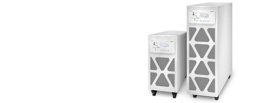 „Easy UPS 3S“ hat einen Wirkungsgrad von bis zu 96 Prozent im Doppelwandler-Betrieb und bis zu 99 Prozent im so genannten Eco-Modus. „Easy UPS 3S“ hat einen Wirkungsgrad von bis zu 96 Prozent im Doppelwandler-Betrieb und bis zu 99 Prozent im so genannten Eco-Modus.
