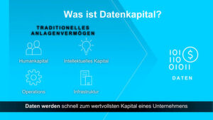 Nutzen Unternehmen Daten gezielt für das Erstellen neuer digitaler Produkte und Services, kann das Datenkapital zum Erfolgsfaktor über alle Branchen hinweg werden. Nutzen Unternehmen Daten gezielt für das Erstellen neuer digitaler Produkte und Services, kann das Datenkapital zum Erfolgsfaktor über alle Branchen hinweg werden.