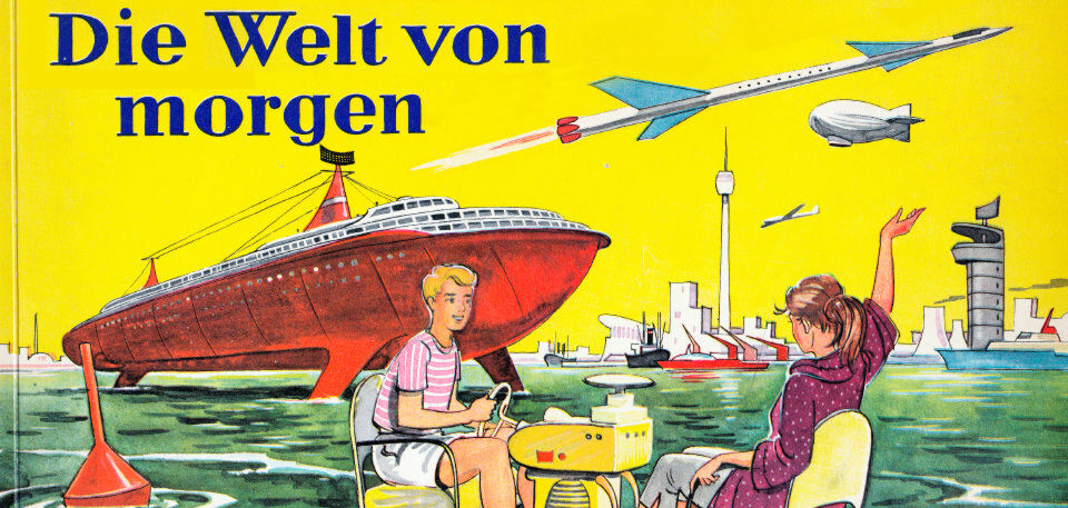 „Die Welt von morgen erwartet uns! Schon stehen wir alle an der Schwelle, um durch die weit geöffnete Tür in ein neues Zeitalter hinein zu schreiten. Es wird beherrscht von der Atomtechnik und von der Eroberung des Weltalls über uns. Vieles in unserem Leben wird sich dann wandeln. Das neue Birkel-Sammelalbum 'Die Welt von morgen' führt uns in Wort und Bild durch die Zukunft. Es zeigt die großartigen Leistungen der Technik und der Wissenschaft auf, es weitet und fördert unser eigenes Wissen auf den Gebieten des modernen Flugwesens und der Weltraumfahrt. In mannigfachen Darstellungen berührt es auch unser persönliches Leben, von dem wir alle hoffen und erwarten, daß es auch in der Welt von morgen sich glücklich und zufrieden erfüllen möge“. „Die Welt von morgen erwartet uns! Schon stehen wir alle an der Schwelle, um durch die weit geöffnete Tür in ein neues Zeitalter hinein zu schreiten. Es wird beherrscht von der Atomtechnik und von der Eroberung des Weltalls über uns. Vieles in unserem Leben wird sich dann wandeln. Das neue Birkel-Sammelalbum 'Die Welt von morgen' führt uns in Wort und Bild durch die Zukunft. Es zeigt die großartigen Leistungen der Technik und der Wissenschaft auf, es weitet und fördert unser eigenes Wissen auf den Gebieten des modernen Flugwesens und der Weltraumfahrt. In mannigfachen Darstellungen berührt es auch unser persönliches Leben, von dem wir alle hoffen und erwarten, daß es auch in der Welt von morgen sich glücklich und zufrieden erfüllen möge“.