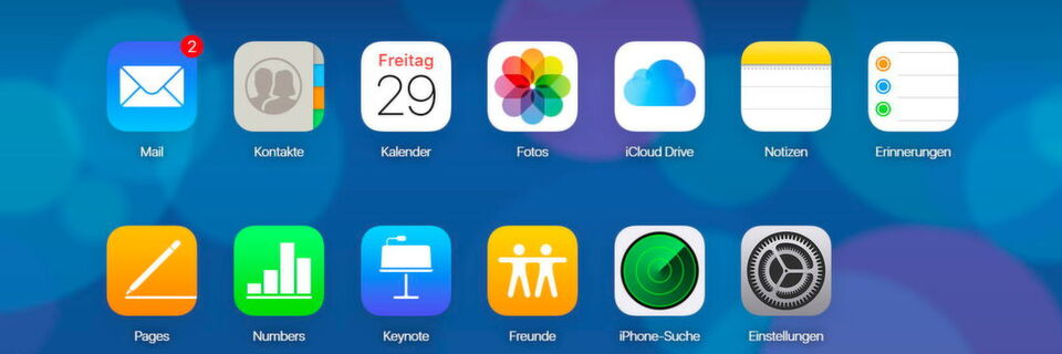 Über den Webzugriff auf iCloud.com können Anwender auf alle in der Cloud gespeicherten Daten zugreifen und wichtige Einstellungen vornehmen. Über den Webzugriff auf iCloud.com können Anwender auf alle in der Cloud gespeicherten Daten zugreifen und wichtige Einstellungen vornehmen.