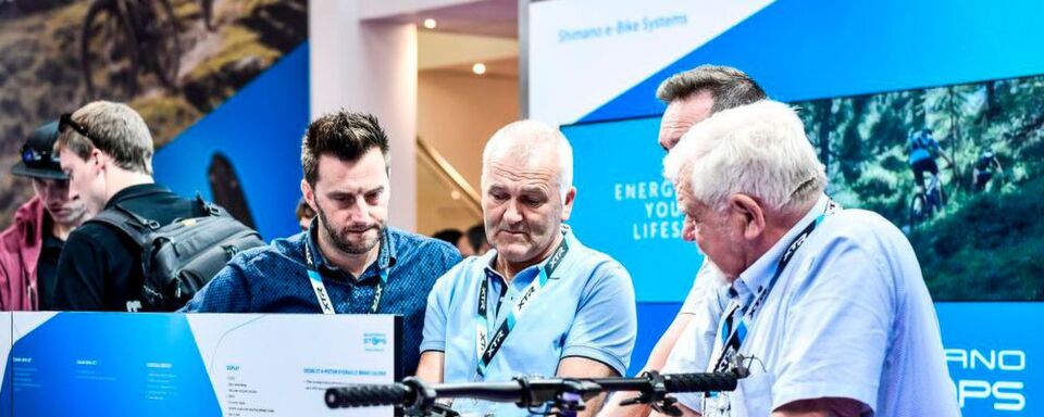 Der Stand des japanischen Fahrradkomponenten-Herstellers Shimano. Der Stand des japanischen Fahrradkomponenten-Herstellers Shimano.