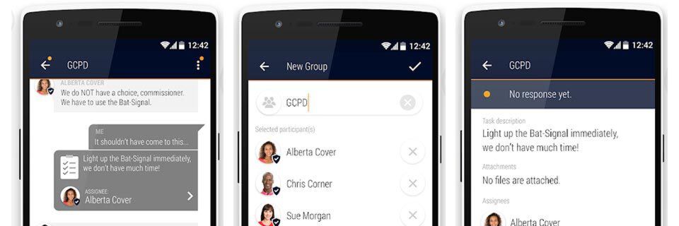 In der TrustCase-App wird jede Nachricht vom Sender zum Empfänger Ende-zu-Ende verschlüsselt. In der TrustCase-App wird jede Nachricht vom Sender zum Empfänger Ende-zu-Ende verschlüsselt.