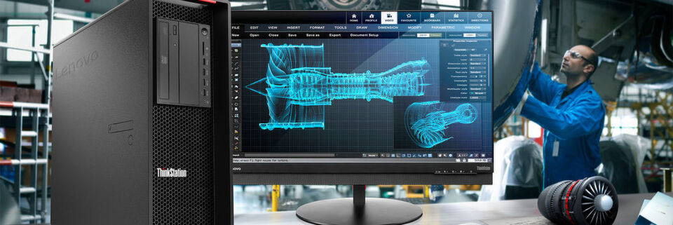 Die Lenovo-Workstations P520 und P520c eignen sich aufgrund ihrer hohen Rechen- und professionellen Grafikleistung besonders gut für CAD-Anwendungen. Die Lenovo-Workstations P520 und P520c eignen sich aufgrund ihrer hohen Rechen- und professionellen Grafikleistung besonders gut für CAD-Anwendungen.