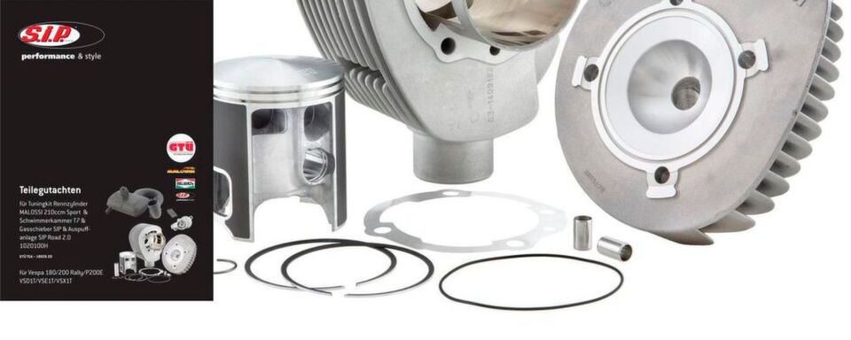 Der SIP Scootershop bietet ab sofort legale Tuning-Kits für Vespa-Roller an. Der SIP Scootershop bietet ab sofort legale Tuning-Kits für Vespa-Roller an.