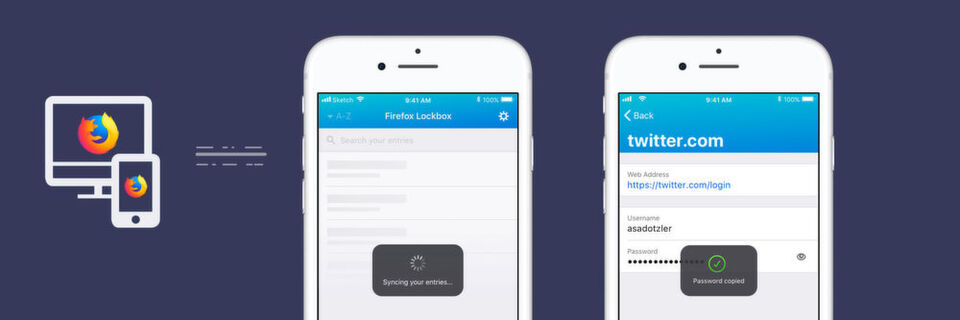 Firefox Lockbox hilft bei der Synchronisierung von Anmeldedaten zwischen PC und Apple iOS-Geräten. Firefox Lockbox hilft bei der Synchronisierung von Anmeldedaten zwischen PC und Apple iOS-Geräten.