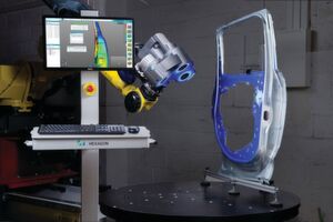 Blaze 600A von Hexagon Manufacturing Intelligence ist ein vollautomatisches optisches 3D-Messsystem für Roboter-Fertigungsanlagen. Blaze 600A von Hexagon Manufacturing Intelligence ist ein vollautomatisches optisches 3D-Messsystem für Roboter-Fertigungsanlagen.