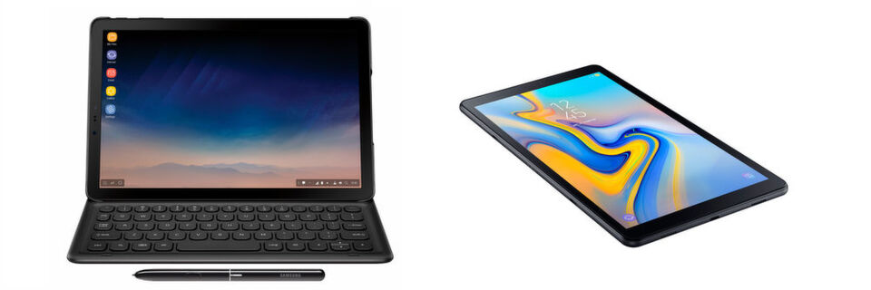 Das Galaxy Tab S4 soll mit Dex und optionalem Keyboard auch ein Notebook ersetzen. Das Galaxy Tab A 10.5 wurde als Freizeit-Tablet entwickelt. Das Galaxy Tab S4 soll mit Dex und optionalem Keyboard auch ein Notebook ersetzen. Das Galaxy Tab A 10.5 wurde als Freizeit-Tablet entwickelt.