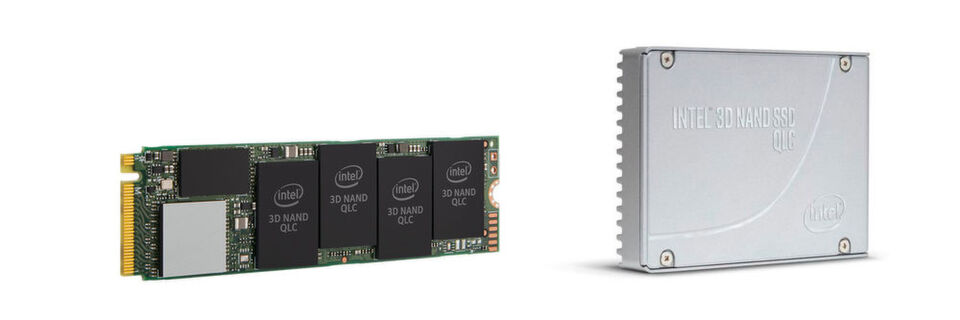 Intel bringt zwei QLC-SSDs auf den Markt: Die M.2-SSD 660p für Desktop-PCs oder Notebooks und die D5-P4320 im 2,5-Zoll-Formfaktor für Storage-Systeme. Intel bringt zwei QLC-SSDs auf den Markt: Die M.2-SSD 660p für Desktop-PCs oder Notebooks und die D5-P4320 im 2,5-Zoll-Formfaktor für Storage-Systeme.