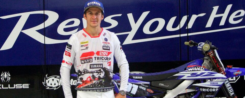 Jeremy Seewer in seinem Trikot im Schweiz-Design. Jeremy Seewer in seinem Trikot im Schweiz-Design.