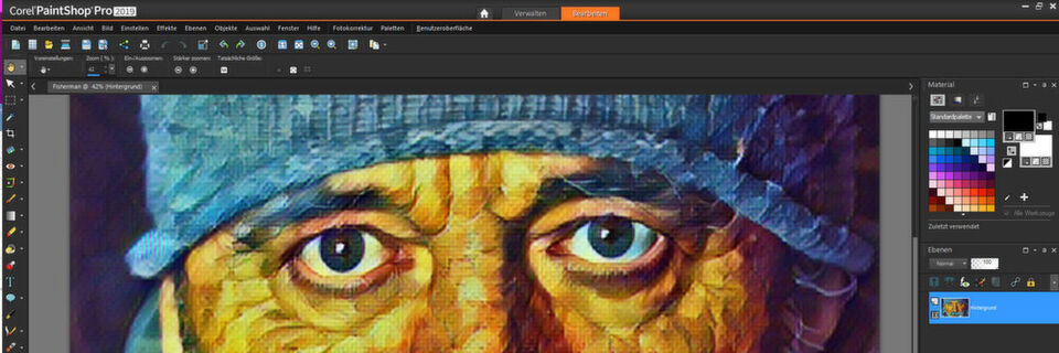 Corel hat die 2019er-Version von Paintshop Pro durch etliche neue Funktionen wie etwa Pic-to-Painting erweitert und auch die Hardware-Unterstützung verbessert. Corel hat die 2019er-Version von Paintshop Pro durch etliche neue Funktionen wie etwa Pic-to-Painting erweitert und auch die Hardware-Unterstützung verbessert.
