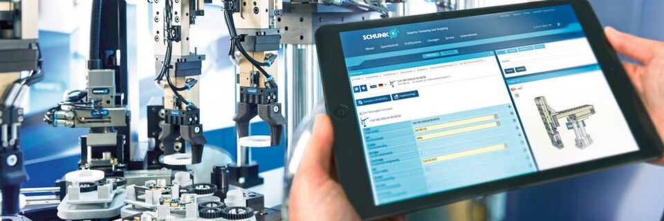 Schunk baut seine digitalen Tools rasant aus: Mit den Konfiguratoren für Greif-Schwenkeinheiten sowie für die modulare Montageautomation können Anwender ihren Konstruktions- und Montageaufwand deutlich senken. Schunk baut seine digitalen Tools rasant aus: Mit den Konfiguratoren für Greif-Schwenkeinheiten sowie für die modulare Montageautomation können Anwender ihren Konstruktions- und Montageaufwand deutlich senken.