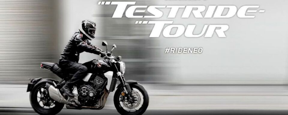 Der Probefahrt-Truck mit der Honda CB 1000 R tourt durch ganz Deutschland. Der Probefahrt-Truck mit der Honda CB 1000 R tourt durch ganz Deutschland.