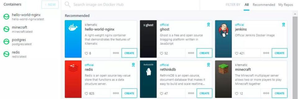 Ein nützliches GUI-Tool für die Arbeit mit Docker ist „Kitematic“. Ein nützliches GUI-Tool für die Arbeit mit Docker ist „Kitematic“.