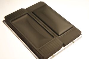 Intended for the machining of graphite moulds for glass end products such as this mobile phone case, GF Machining Solutions’ Mikron Mill S 400/500 Graphite can achieve high precision and surface finish requirements. Intended for the machining of graphite moulds for glass end products such as this mobile phone case, GF Machining Solutions’ Mikron Mill S 400/500 Graphite can achieve high precision and surface finish requirements.