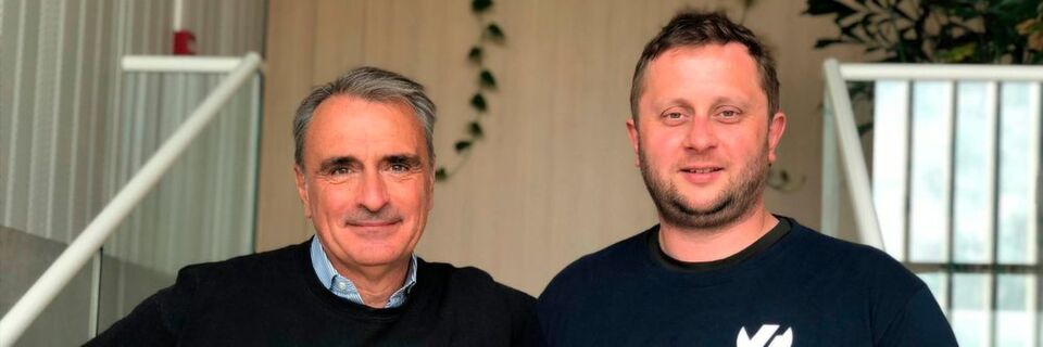 Michel Paulin (l.) und Octave Klaba von der OVH Gruppe. Michel Paulin (l.) und Octave Klaba von der OVH Gruppe.