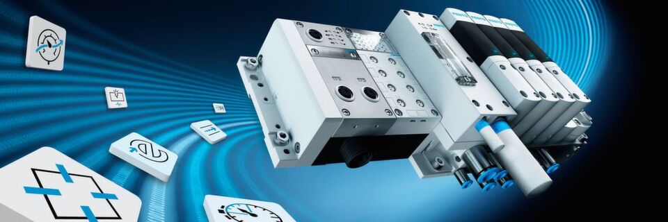 Das Festo Motion Terminal hat erstmals die Pneumatik digitalisiert. Unterschiedlichste Ventilfunktionen lassen sich flexibel programmieren und über Motion Apps ansteuern. Das Festo Motion Terminal vereint die Funktionen von über 50 Einzelkomponenten. Das Festo Motion Terminal hat erstmals die Pneumatik digitalisiert. Unterschiedlichste Ventilfunktionen lassen sich flexibel programmieren und über Motion Apps ansteuern. Das Festo Motion Terminal vereint die Funktionen von über 50 Einzelkomponenten.
