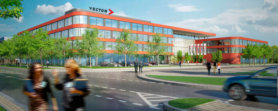 Die neue Unternehmenszentrale von Vector in Stuttgart. Die neue Unternehmenszentrale von Vector in Stuttgart.