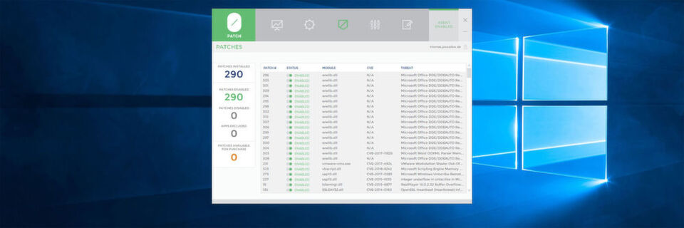 Für eine Sicherheitslücke in Windows 10 1803 erscheint ein Patch - aber nicht von Microsoft! Mit dem Patch-Agent von 0Patch lassen sich inoffizielle Sicherheitspatches installieren. Für eine Sicherheitslücke in Windows 10 1803 erscheint ein Patch - aber nicht von Microsoft! Mit dem Patch-Agent von 0Patch lassen sich inoffizielle Sicherheitspatches installieren.