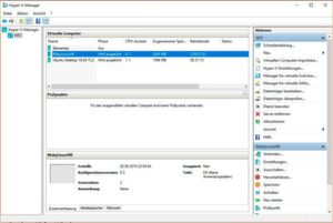 Die über Hyper-V bereitgestellte Virtual Machine für den Docker-Host heißt „MobyLinuxVM“. Die über Hyper-V bereitgestellte Virtual Machine für den Docker-Host heißt „MobyLinuxVM“.