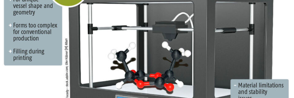 Additive manufacturing scores big: The strengths and weaknesses of 3D printing in chemistry and pharmaceuticals. Additive manufacturing scores big: The strengths and weaknesses of 3D printing in chemistry and pharmaceuticals.