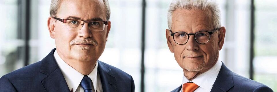 Das für den Deutschen Zukunftspreis 2018 nominierte Erfinderteam, v.l.n.r.: Thomas Bayer (Leiter Innovation Lab der Wittenstein SE) und Dr. Manfred Wittenstein (Aufsichtsratsvorsitzender der Wittenstein SE). Das für den Deutschen Zukunftspreis 2018 nominierte Erfinderteam, v.l.n.r.: Thomas Bayer (Leiter Innovation Lab der Wittenstein SE) und Dr. Manfred Wittenstein (Aufsichtsratsvorsitzender der Wittenstein SE).