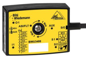 Die drei aktiven Verteiler AS-i Safety – hier für die Türzuhaltungen von Pilz Psenslock und Psencode – verfügen jeweils über einen zweikanaligen sicheren Eingang, einen digitalen Eingang sowie einen digitalen Ausgang. Die drei aktiven Verteiler AS-i Safety – hier für die Türzuhaltungen von Pilz Psenslock und Psencode – verfügen jeweils über einen zweikanaligen sicheren Eingang, einen digitalen Eingang sowie einen digitalen Ausgang.