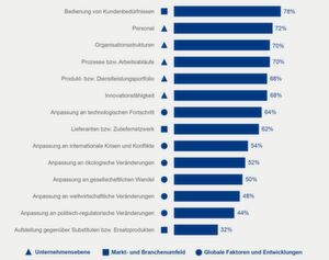 Anteil der Automobilunternehmen, die sich in diesem Bereich gut oder sehr gut aufgestellt sehen für die Zukunft (n=50). Anteil der Automobilunternehmen, die sich in diesem Bereich gut oder sehr gut aufgestellt sehen für die Zukunft (n=50).