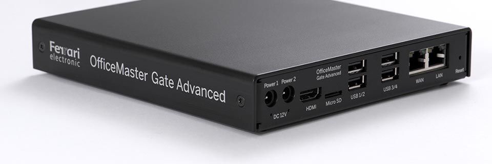 Das OfficeMaster Gate Advanced ist jetzt auch als All-IP Edition inklusive aller notwendigen Funktionen und Lizenzen erhältlich. Das OfficeMaster Gate Advanced ist jetzt auch als All-IP Edition inklusive aller notwendigen Funktionen und Lizenzen erhältlich.