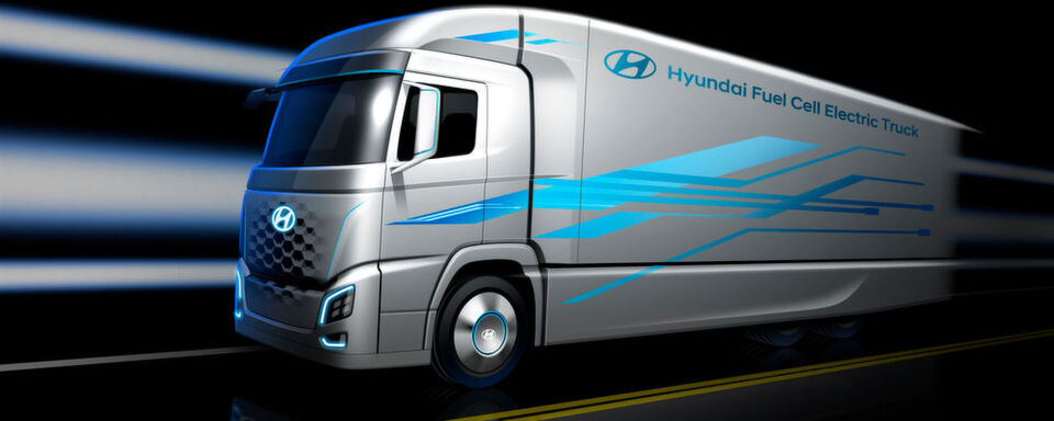 Hyundai stellt in Hannover die Studie eines Brennstoffzellen-Lkw vor. Hyundai stellt in Hannover die Studie eines Brennstoffzellen-Lkw vor.