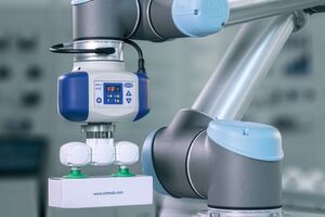 Vakuum-Erzeuger ECBPi von J. Schmalz für Anwendungen in der mobilen und kollaborativen Robotik. Vakuum-Erzeuger ECBPi von J. Schmalz für Anwendungen in der mobilen und kollaborativen Robotik.