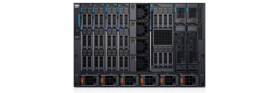 Für das Blade-System Poweredge MX gibt es von Dell EMC neben dem Chassis MX7000 derzeit zwei verschiedene Server-Blades mit zwei oder vier CPUs, einen Storage-Einschub und diverse Netzwerk-Komponenten. Für das Blade-System Poweredge MX gibt es von Dell EMC neben dem Chassis MX7000 derzeit zwei verschiedene Server-Blades mit zwei oder vier CPUs, einen Storage-Einschub und diverse Netzwerk-Komponenten.