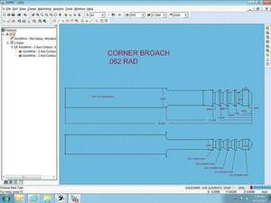 Broach for special profiles: When machining the tool, each tooth had to be provided with a different radius without reclamping the tool. Broach for special profiles: When machining the tool, each tooth had to be provided with a different radius without reclamping the tool.