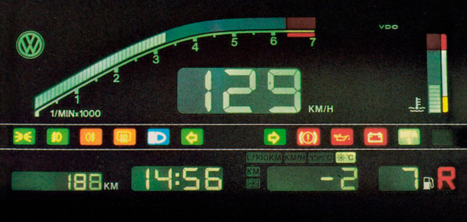 1986 gab es im Golf das Digifiz. 1986 gab es im Golf das Digifiz.